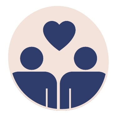 A love heart in between 2 people.